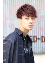 ネイビー(NAVY)&nbsp;サイドバランスフェザーマッシュ無造作ショート