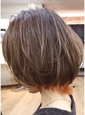 インナーカラー ベージュ×オレンジ