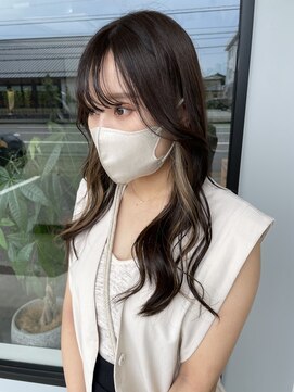 ナンバー(number+) 20代30代大人かわいいミルクティーベージュインナーカラー