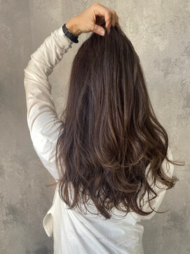 ハサミバイアトリエナガノ 千葉(8sami by atelier nagano) デザインカラー／レイヤーカット/ウエットヘア/オリーブベージュ