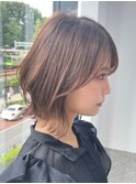 30代40代大人女性/前髪ありショートボブ/ショートヘア/髪質改善