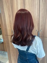 ガリカ 博多(Gallica)&nbsp;【長まなみ】ブリーチなしでも叶うツヤ感たっぷりレッドピンク