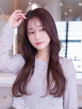 ケアリー  八千代緑が丘(Carelly) 大人かわいい前髪セシルカットココアブラウンフリンジウェーブ