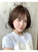 【岩田莉奈】地毛風縮毛矯正美髪髪質改善ショートボブ　新宿