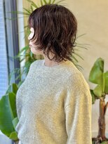 ハヤシ(HAYASHI) ミディアムマッシュウルフニュアンスパーマ20代30代40代
