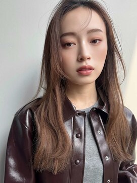 ミンクス 銀座店(MINX) 【MINX】くびれヘア＋くすみベージュハイライトカラー_銀座