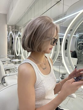 ガガ 心斎橋(GAGA) 小顔/ミディアムヘア/暗めカラー/グランマッシュ/デザインカラー