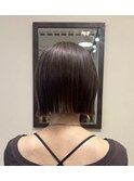 秋色マロンカラー×ミニボブ