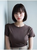 前髪顔まわりカット/外ハネボブ/丸みボブ/ショートボブ