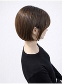 ショートボブ30代40代50代前髪あり前髪なし丸みコンパクト