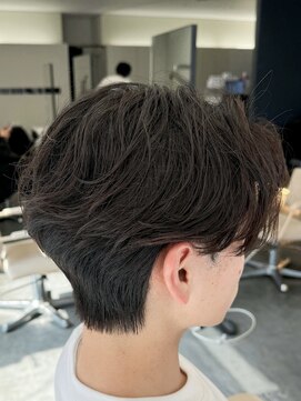 バース 河原町店(BIRTH) 韓国へアカルマパーマワックスなしセンターパート黒髪ウルフ