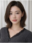 大人可愛い/前髪なし/結べる長さ/乾かすだけ/くびれ/ミディアム