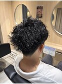 ジェットモヒカン×ツイストスパイラルパーマ