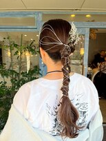 オープンジョー(Open Jaw)&nbsp;ヘアセット/ヘアアレンジ/二次会/お呼ばれ/ロング