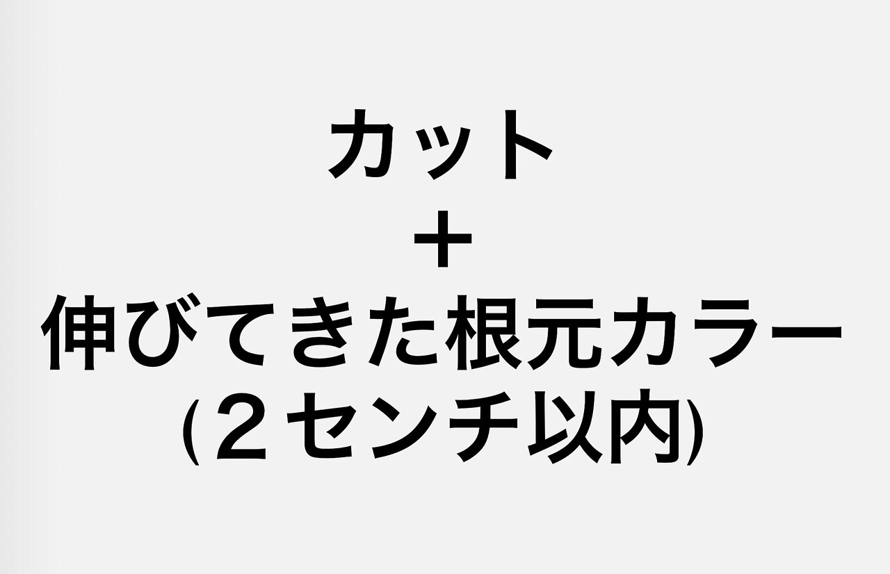 ■カット+伸びてきた根元2センチ以内をカラー（白髪染め含む）￥8576→￥7500