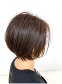 小顔ひし形丸みボブ20代30代40代大人可愛い艶髪ストレート