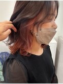 ミディアムインナーカラー☆ビターオレンジ【suiw】昭和町