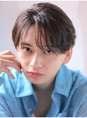 カルマパーマニュアンスパーマセンターパート毛流れ韓流