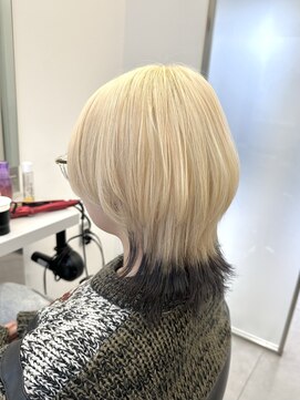 ゴウトゥデイシェアサロン 町田店(GO TODAY SHAiRE SALON) 抜きっぱなしブロンド×裾ブラック