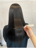 大人可愛い黒髪暗髪ロングストレートうる艶スタイル
