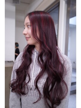 レコ 渋谷(LECO) ボルドーハイライトカラー