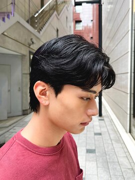 ガーデン 銀座(GARDEN) 艶センターパートスペインカールブルーブラック韓国マッシュ