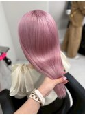 13427ブリーチ＆ダブルカラー韓国レイヤーラベンダーピンク