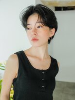 シオン(shion)&nbsp;ショートおくれ毛前髪カットグレージュ_F20720