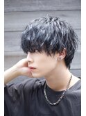 渋谷美容室メンズセンターパート波巻きパーマk