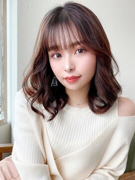 アフロート エル 錦糸町(AFLOAT L) 【20代30代】小顔レイヤーミディアム/黒髪/暗髪/ココアベージュ