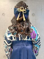 アンド アノン(and anon)&nbsp;着付け ヘアセット 成人式 ハーフアップ 和装ヘア リボン 20代