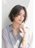 ショートボブ/大人女性/ナチュラルグレー/白髪ぼかし/脱白髪染め