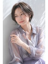 アッシュ 学芸大学店(Ash) ショートボブ/大人女性/グレージュ/白髪ぼかし/脱白髪染め