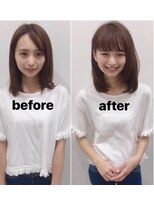 ビューイースト 亀戸 錦糸町(VIEW EAST)&nbsp;内巻きふんわりミディアムヘアスタイル