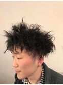 ツーブロック&ツイストパーマ