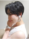 簡単スタイリング黒髪エッジショート【エミイ 鎌倉 湘南】