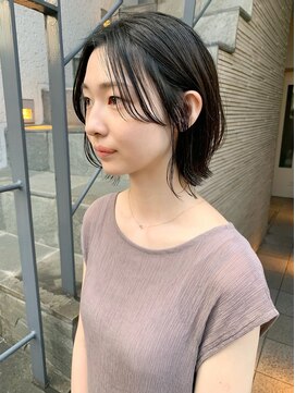 エムクランメイクス 原宿 表参道(m.clan MAKE'S) ボブロブヘアカーキグレージュオリーブベージュ大人かわいい小顔