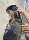 【YUGO】インナーカラー×ホワイトベージュ