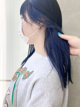 スー 渋谷(suu) ハイトーンブルーブラックインナーカラーケアブリーチ