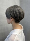 刈り上げショート チャコールグレー ヘーゼルグレージュ