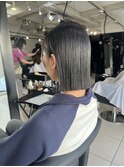 ☆ブリーチなしオリーブグレージュ切りっぱなしボブタンバルモリ