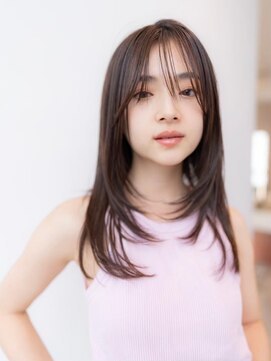 ケアリー 浦和美園(Carelly) 大人かわいい前髪セシルカットココアブラウンフリンジウェーブ