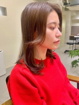 フイ(HUI) 10代20代30代大人かわいいオルチャン艶感オリーブベージュ