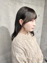 ツミキ ヘアーデザイン(TSUMIKI hair design) ミディアムレイヤー 小顔に見える後れ毛カット