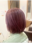 30代40代50代/艶髪/カシスカラー/ボブスタイル