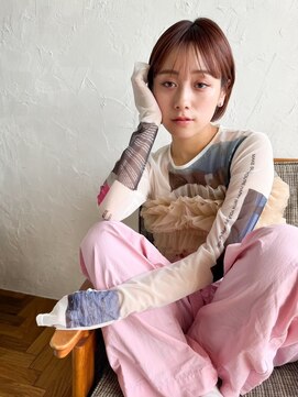 オリーブスバイネオリーブ(Olive's by neolive) ボブルフ_ネビージュ_小顔_ワンレン_黒髪_白髪ぼかし_前髪