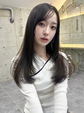 サイン 渋谷(SIGN) 韓国ヘア髪質改善カラーレイヤーカットグレージュブリーチ無し