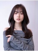 レイヤーカットくびれレイヤー顔周りレイヤー韓国ヘア小顔