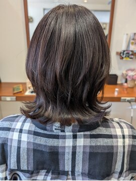 イチゴ 与野店(ICH GO) 外ハネウルフ×白髪ぼかし×スティーブンノル