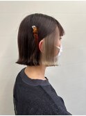 イヤリングカラー × ボブ